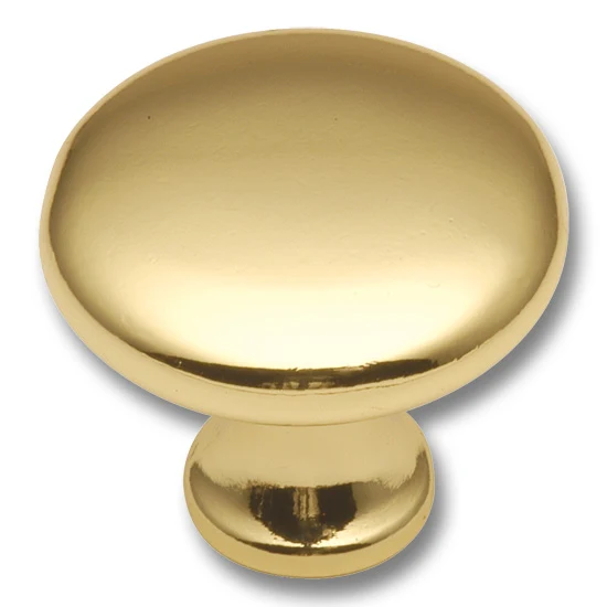 Hickory Hardware Conquest Knob Polished Brass 1-1/8″ Diameter