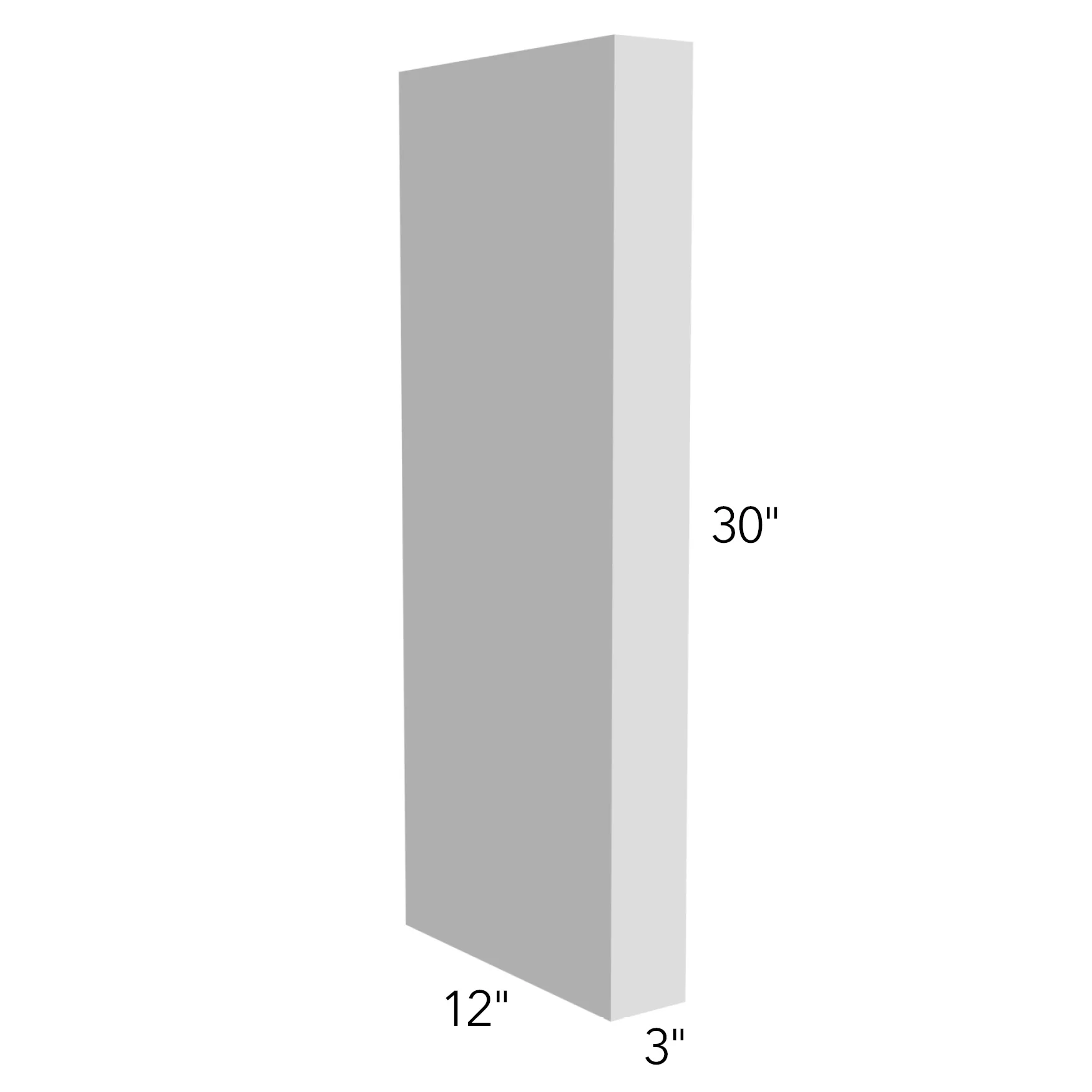 Wall Columns 3 W X 30 H X 12 D – Luna Oak by Fabuwood