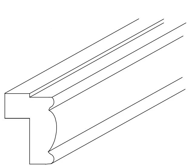 Light Rail Moulding 2-1/4 W X 84 L X 1-9/16 Th – Nantucket Linen by Horning