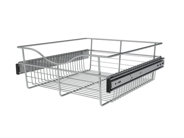Rev-a-shelf Pull-Out Closet Baskets 18″ Wide Chrome Wire 20″ Depth 7″ Height