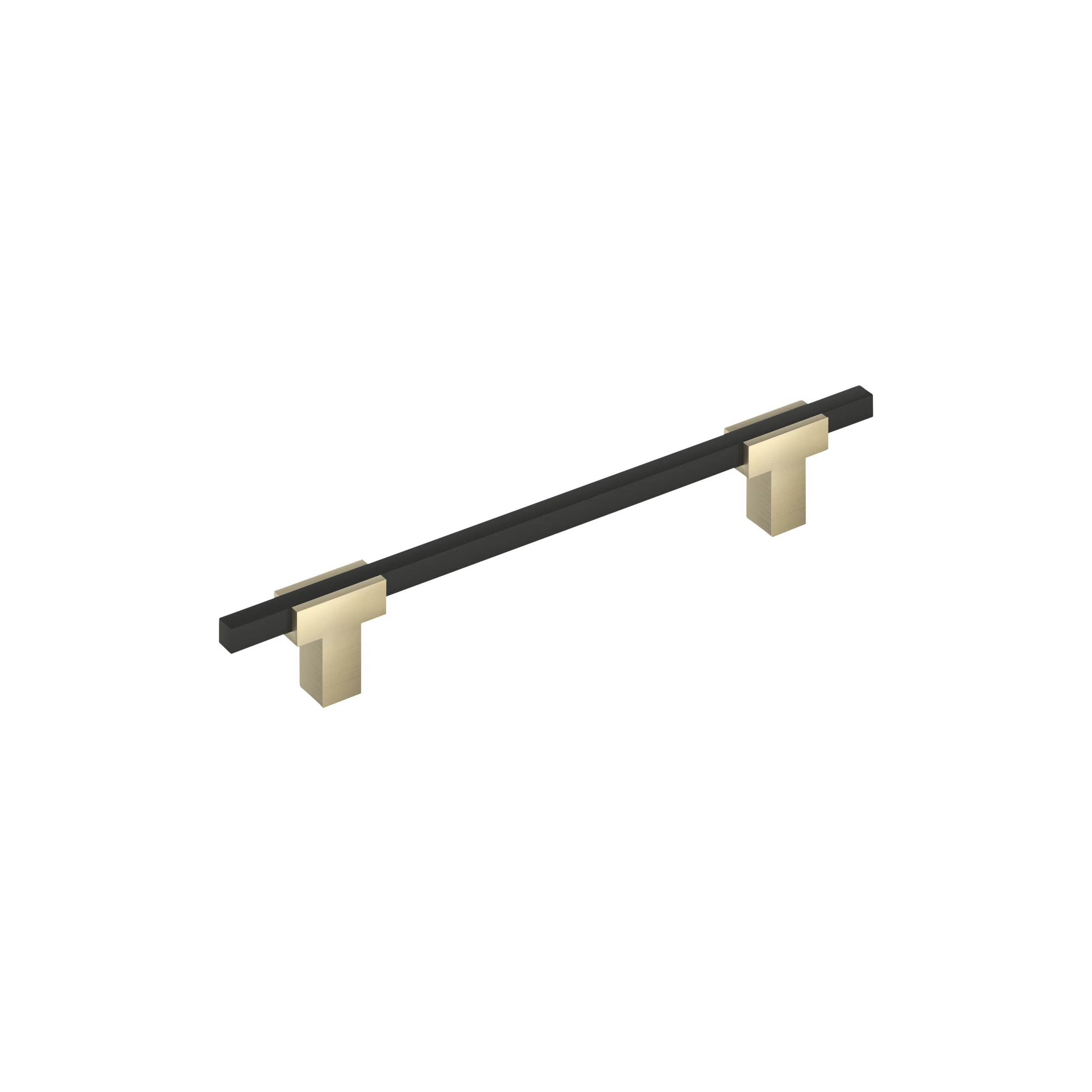 Amerock Urbanite Pull Golden Champagne/Matte Black 6-5/16″ Center to Center