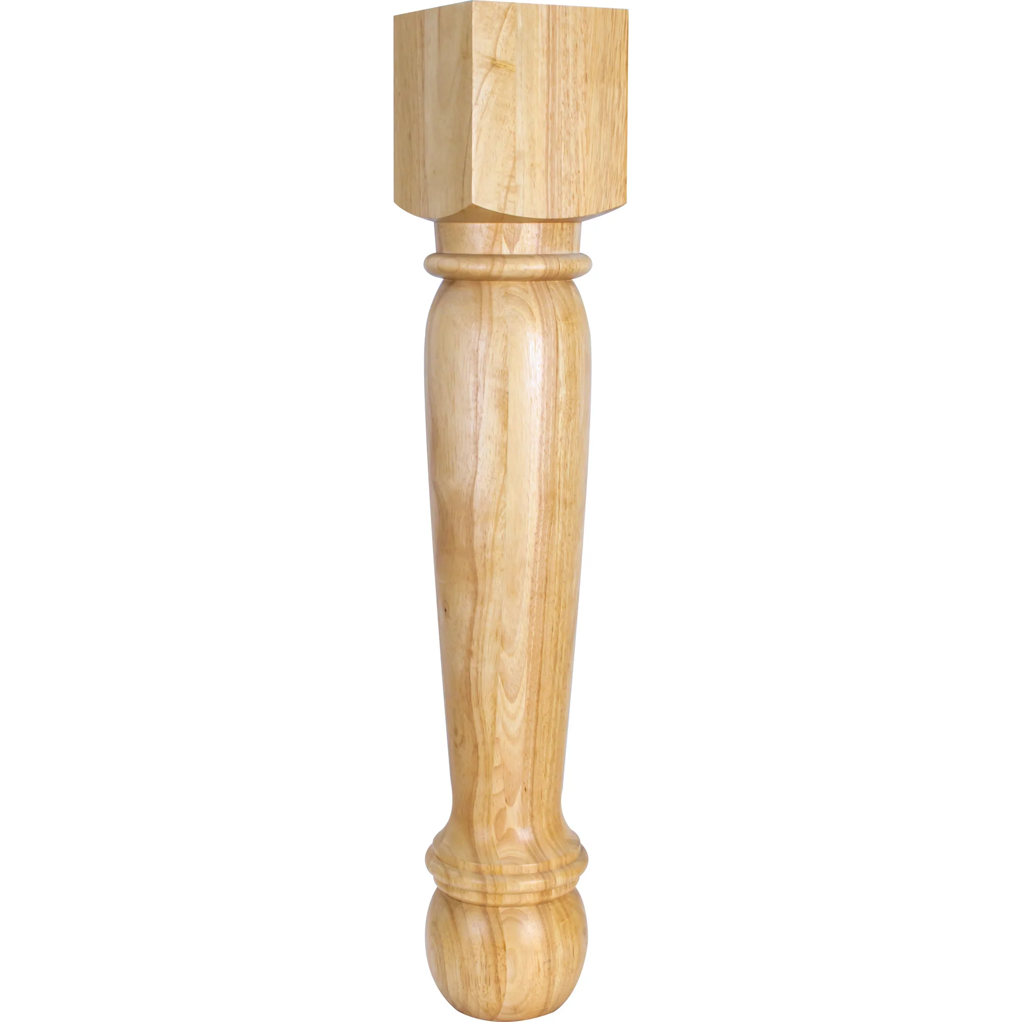 Hardware Resources Bull Nose Turned Post Rubberwood 6″ Width