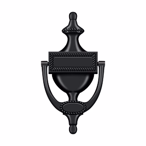 Deltana Victorian Rope Door Knocker, Black