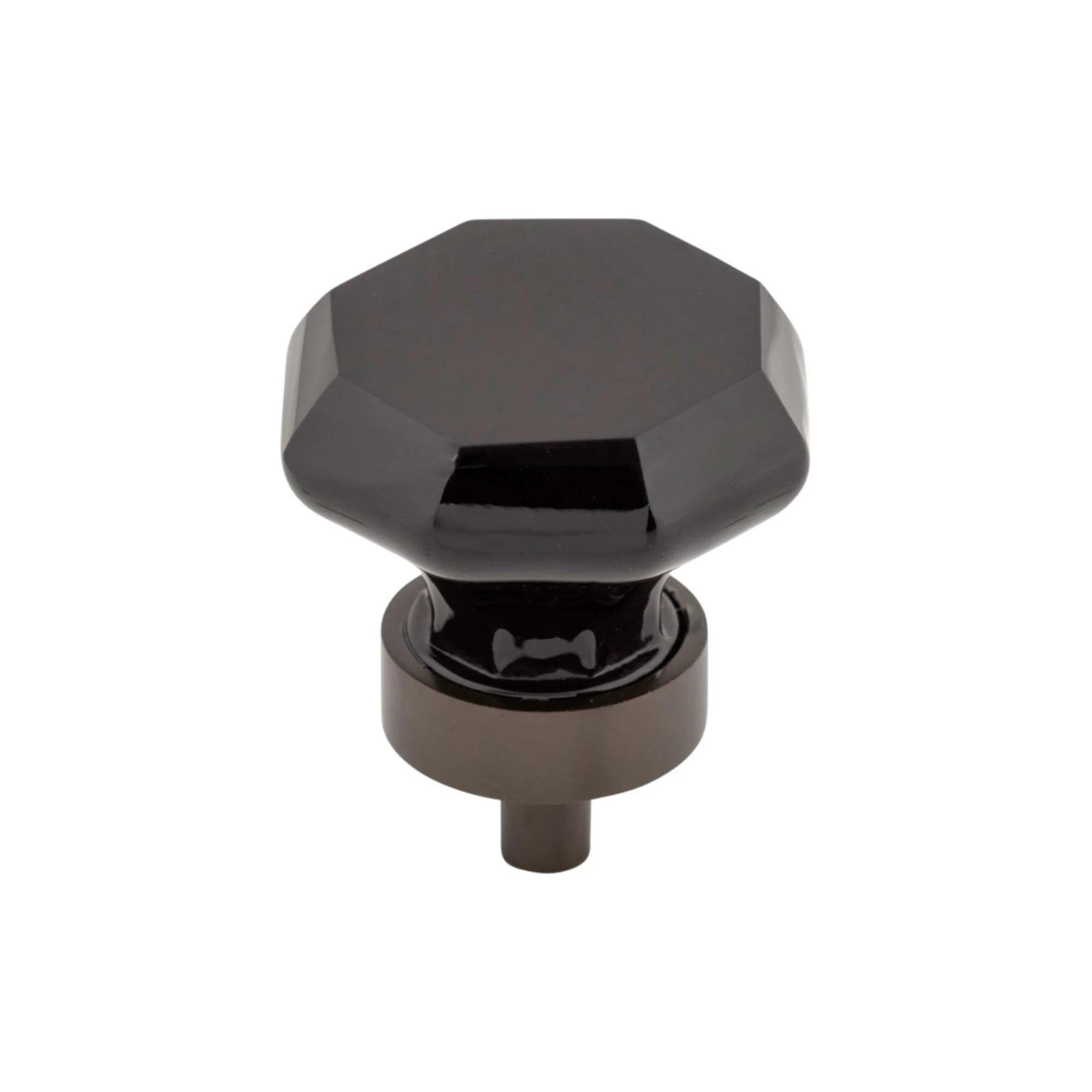Top Knobs Black Octogan Crystal Knob Oil Rubbed Bronze 1-1/8″ Diameter