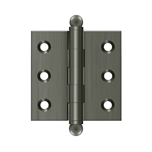 Deltana 2″ x 2″ Hinge With Ball Tips, Antique Nickel