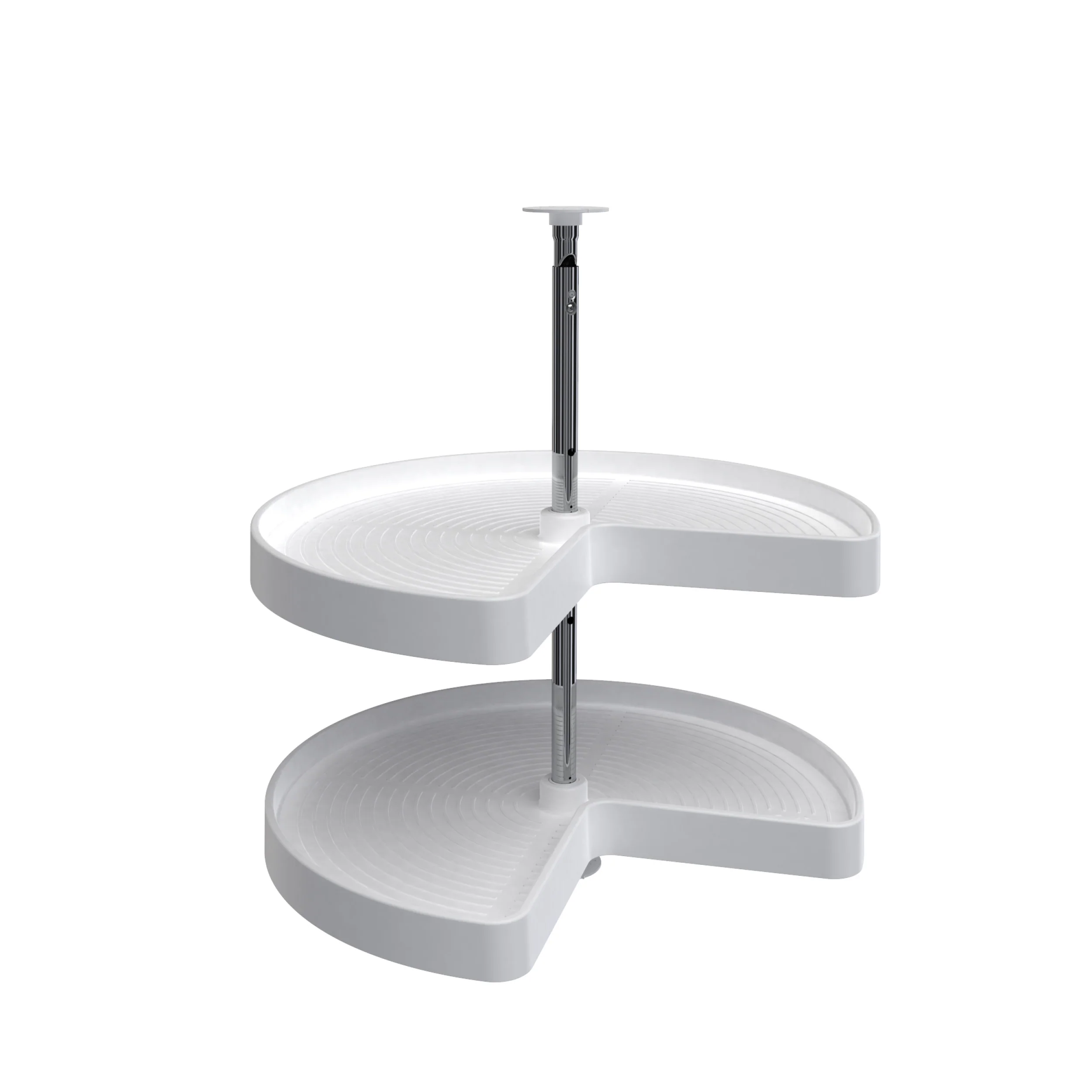 Rev-a-shelf Lazy Daisy Polymer Kidney 2 Tray Lazy Susan, 24″
