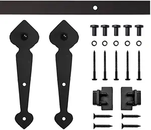 Furniture Barn Door Spade Rolling Single Door Kit, Soft-Close, 60″