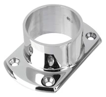 Cut Wall Flange for 2″ Tubing Polished Stainless Steel