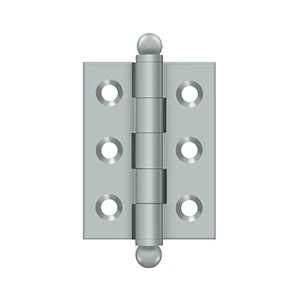 Deltana 2″ x 1.5″ Hinge With Ball Tips, Brushed Chrome