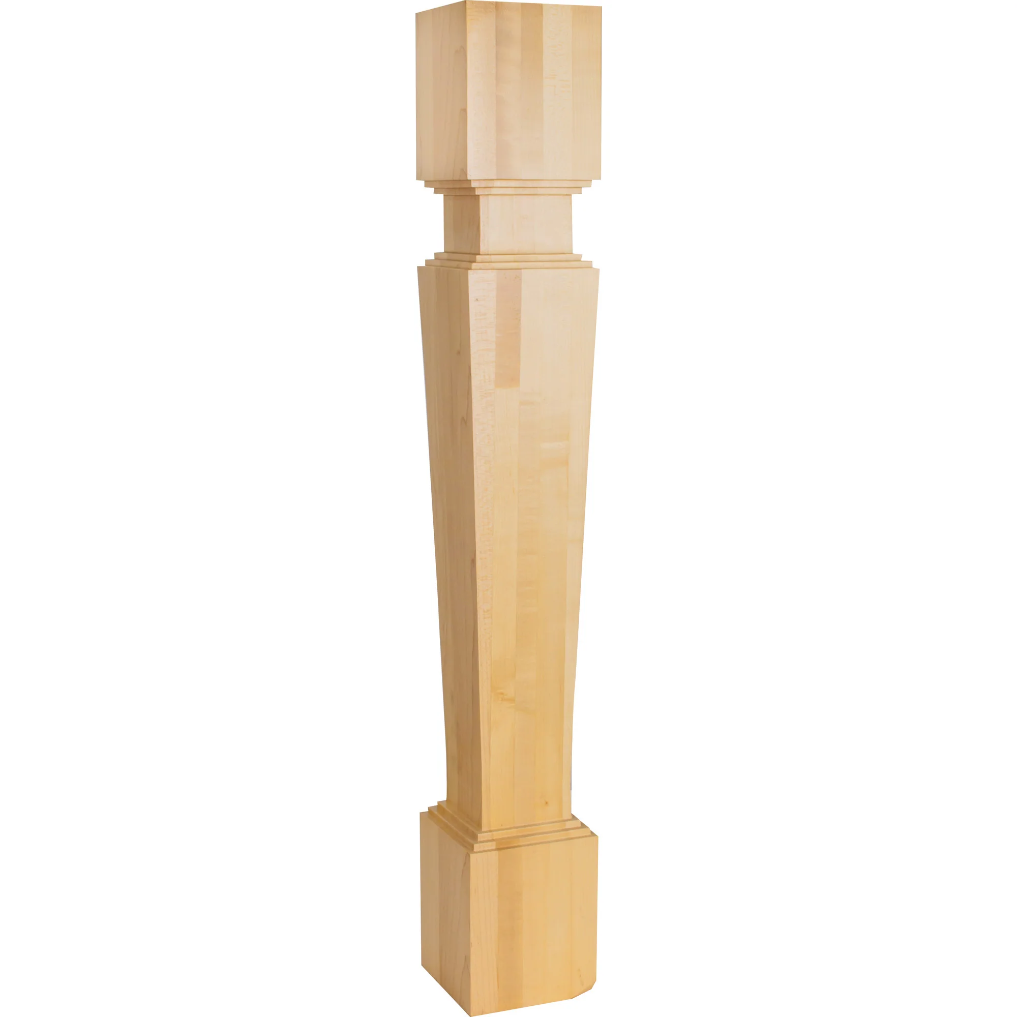 Hardware Resources Stacked Post Rubberwood 35-1/2″ Length