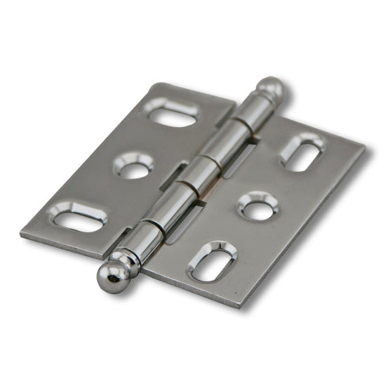Schaub Hinge Mortise Ball Tip Solid Brass, Polished Chrome