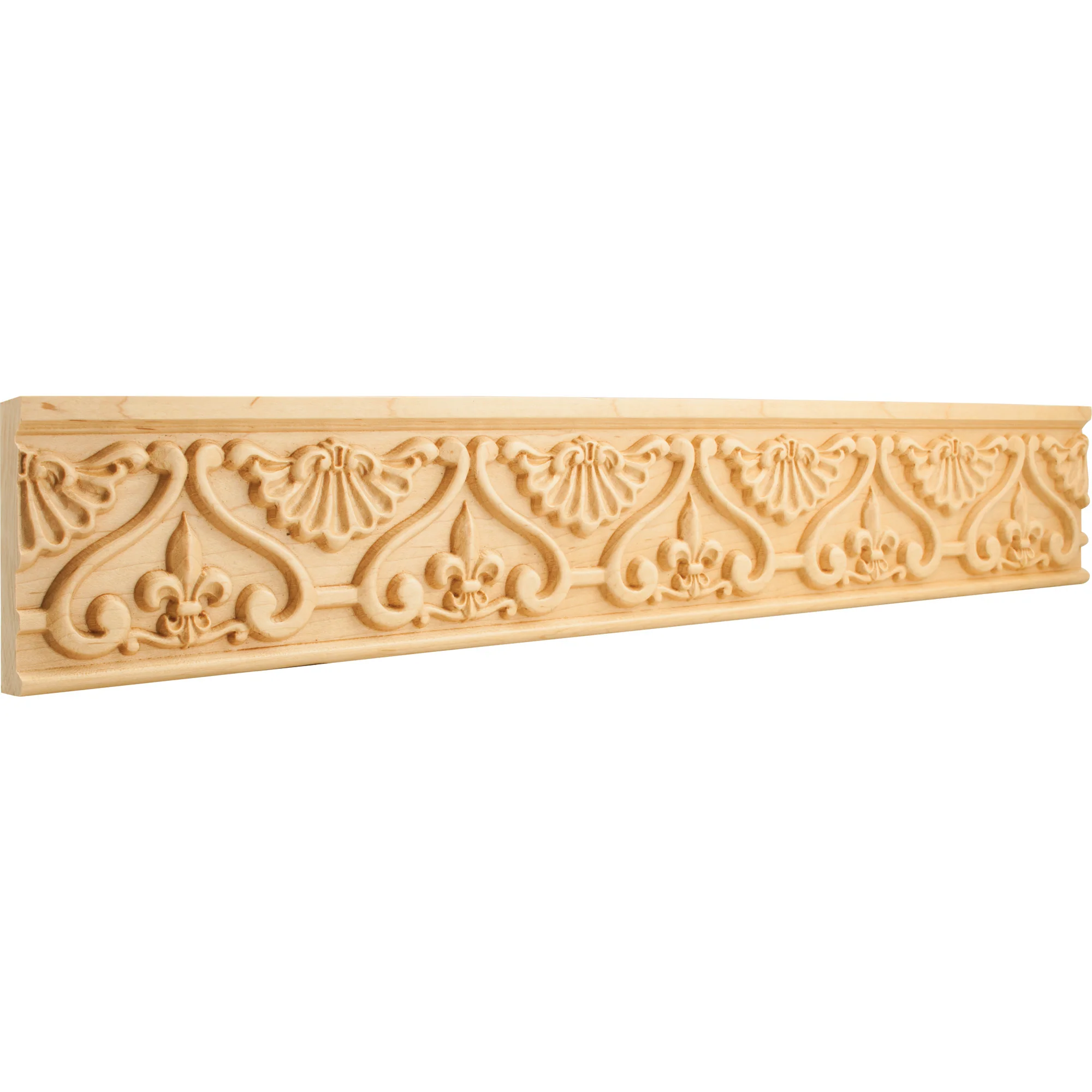 Hardware Resources Fleur-de-lis Hand Carved Moulding Cherry 96″ Length