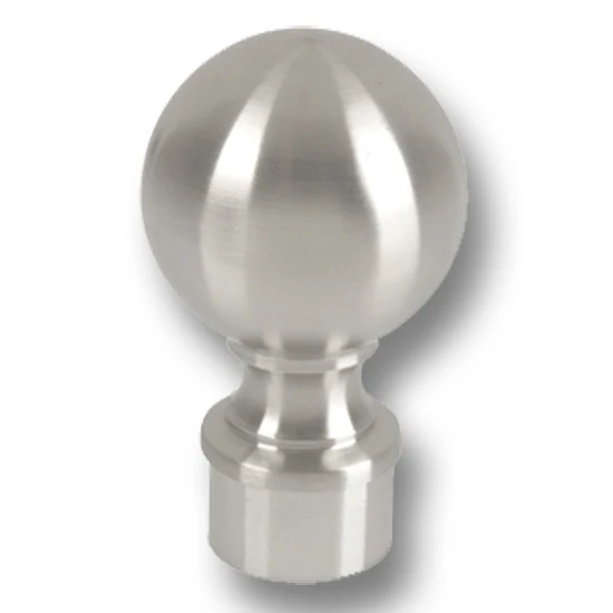 Ball Finial for 2″ Tubing Satin Stainless Steel
