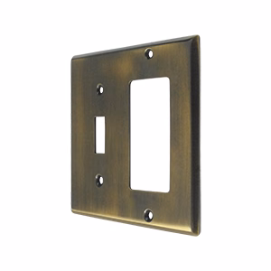 Deltana Switch Plate Switch/ Rocker Antique Brass Single Style