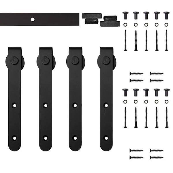 Furniture Barn Door Hook Rolling Double Door Kit, Yes, 72″