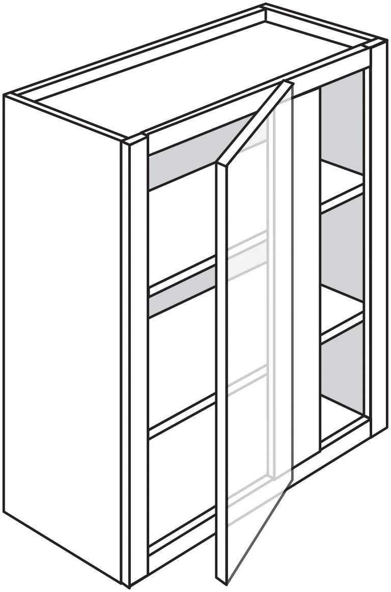 Wall Blind Corner 27 W X 30 H X 12 D – Essex Oak by JSI