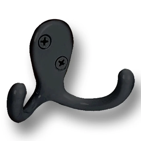 Hickory Hardware Hook Zinc Black 3/8″ Center to Center