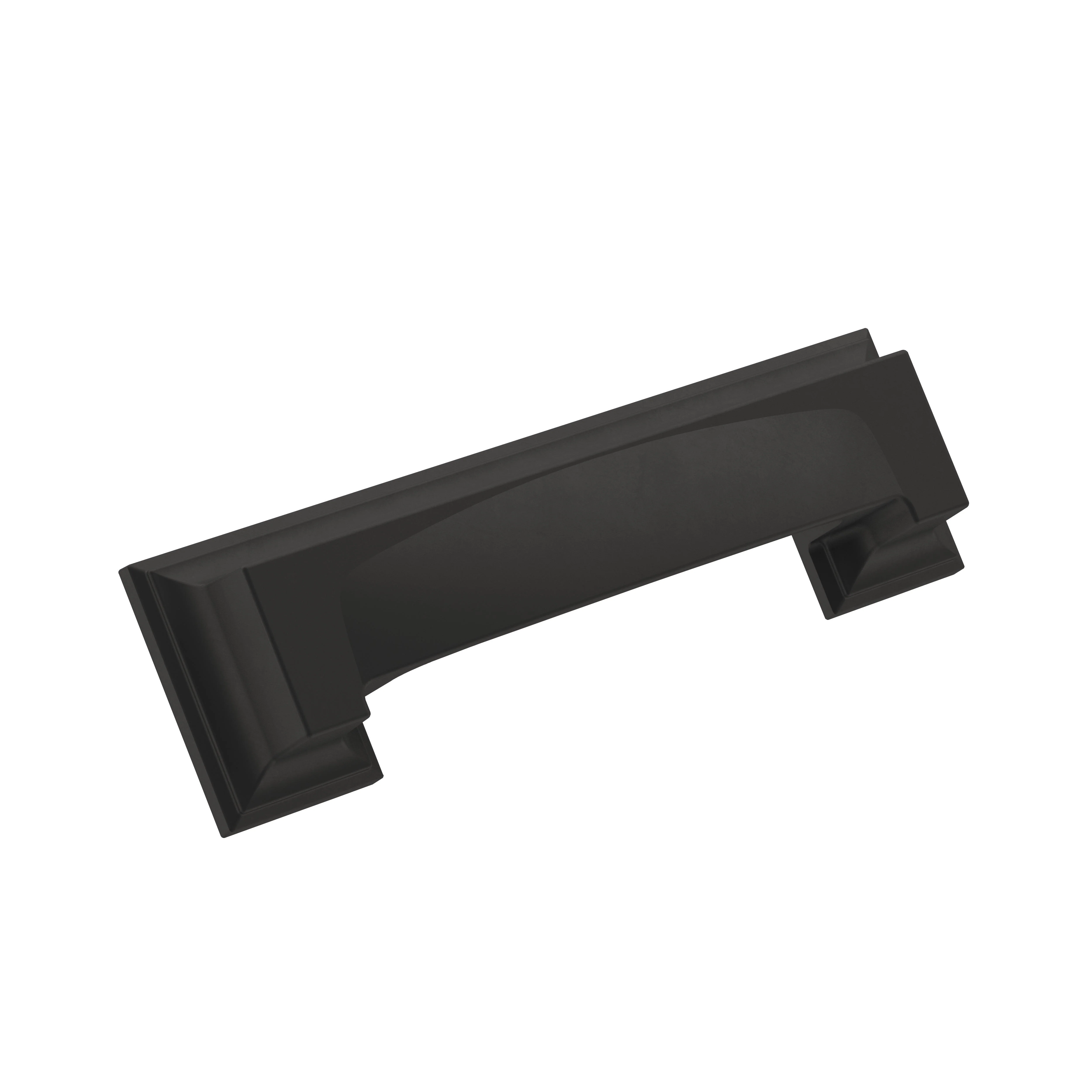 Amerock Appoint Cup Pull Matte Black 3-3/4″ Center to Center