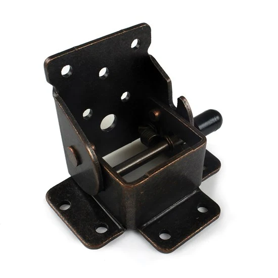 Folding Table Leg Bracket, Heavy Duty, Unhanded, 2-9/16″ Width x 2″Height, Steel, Bronze Plated