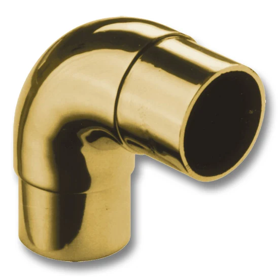 Flush Radius Elbow for 2″ Tubing Polished Brass