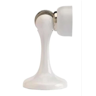 SOSS Magnetic Door Holder And Stop, White, 3-3/4″