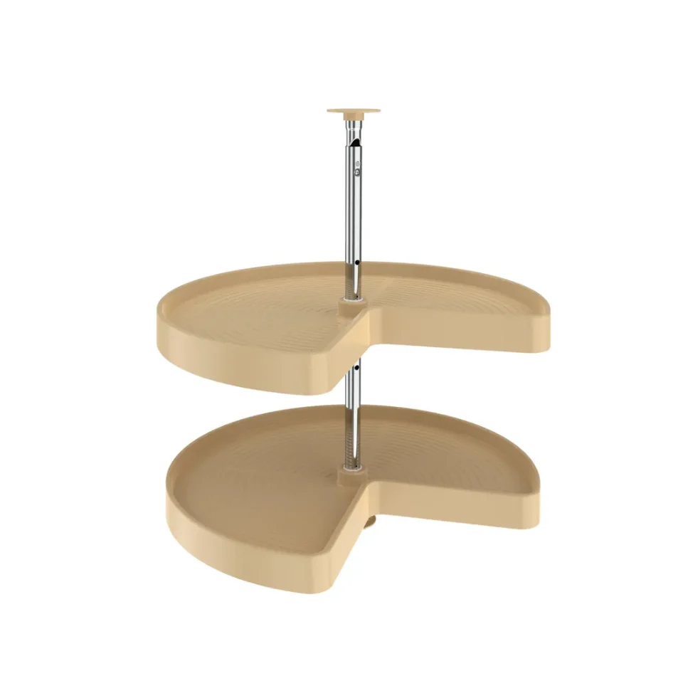 Rev-a-shelf Lazy Daisy Polymer Kidney 2 Tray Lazy Susan, 24″