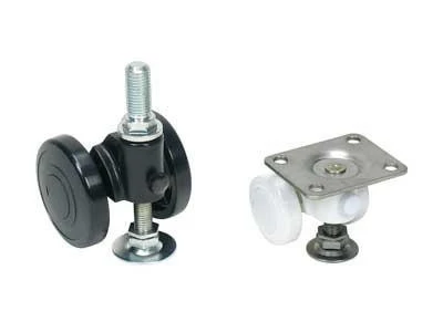 Sugatsune Parts Separable Stainless Steel Threaded Stem Caster With Glide  White 16 mm Thread Size