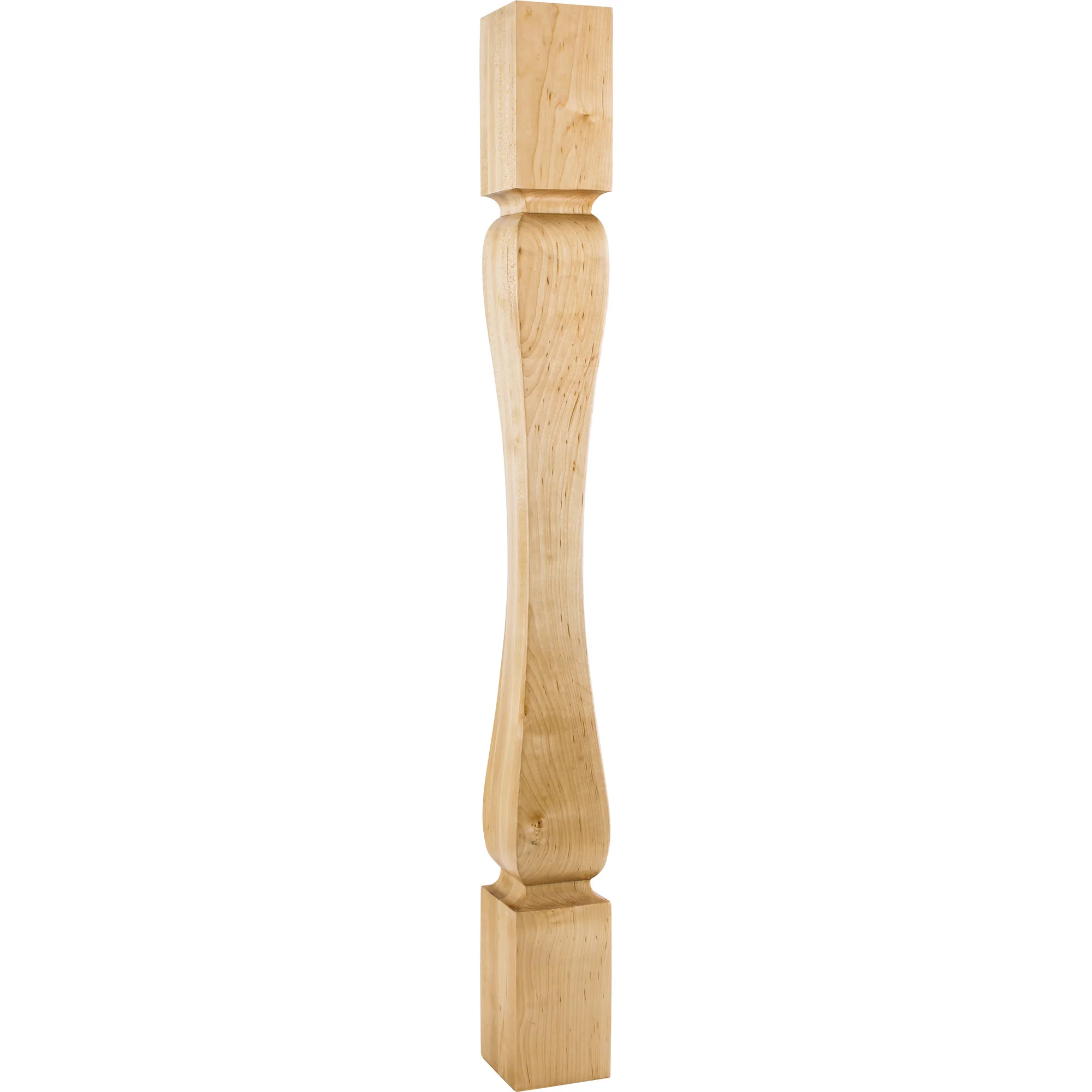 Hardware Resources Baroque Minimalist Post Hard Maple 35-1/2″ Length 3-1/2″ Diameter