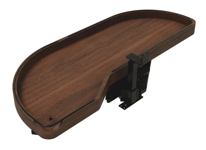 Craftsman Collection Solid Walnut Single-Tier Girasolo With Soft-Close