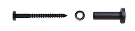Furniture Barn Door Track Mount (1-5/16″) System Kit, Black