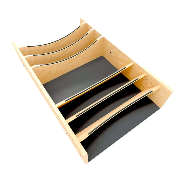 Craftsman Collection Adjustable Deep Drawer Divider Insert With Black Accents