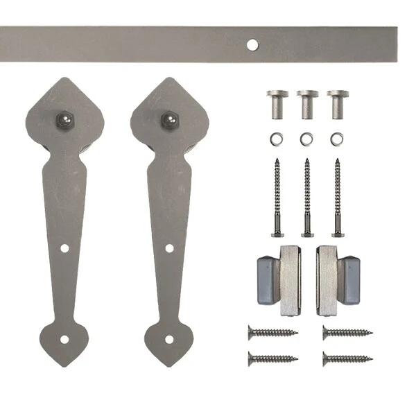 Furniture Barn Door Spade Rolling Single Door Kit, Soft-Close, 72″
