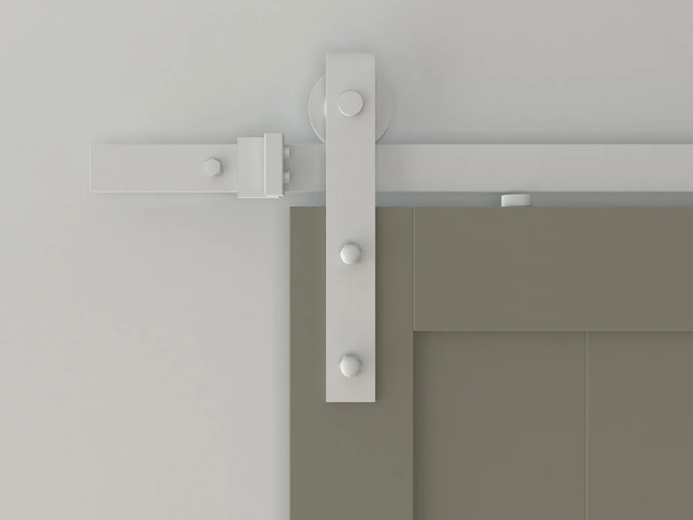 Designer Collection Hook Strap Rolling Door Hardware Door Kit, No, 96″