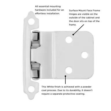 Hickory Hardware Surface Mount Self-Closing Hinge 2-3/4" x 2-5/16"