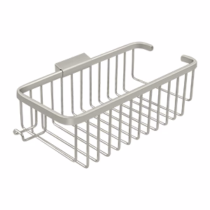 Deltana 10″ Rectangular Shampoo Wire Basket With Hook Satin Nickel 10″ Length