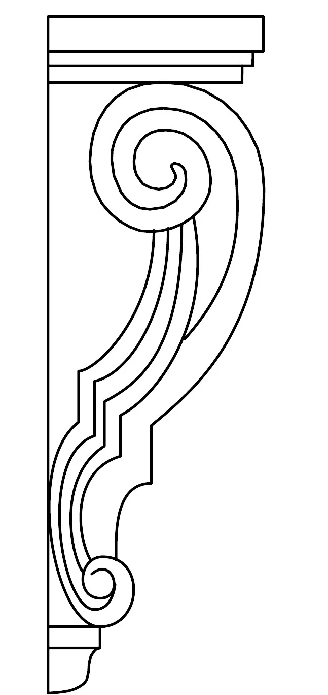Small Traditional Corbel 3 W X 6 H X 3 D – Hallmark Frost by Fabuwood