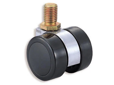 Twin Wheel Caster With Threaded Bolt