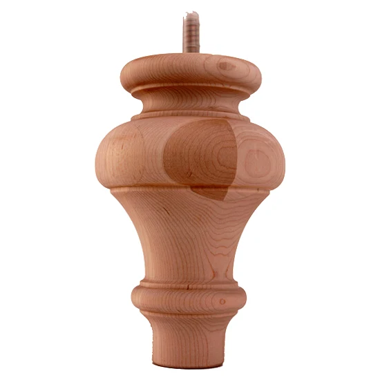 Turned Bunn Foot Rubberwood 4″ x 6″