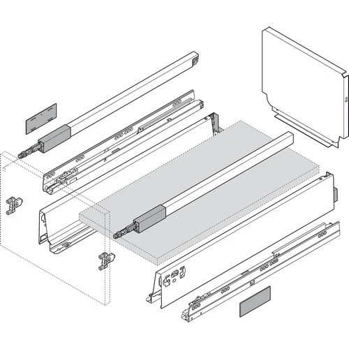 Blum Tandembox Waste/Recycle Set Silk White
