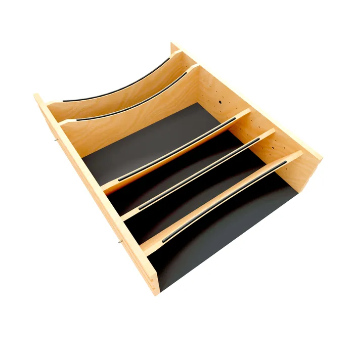 Craftsman Collection Adjustable Deep Drawer Divider Insert With Black Accents, 30″