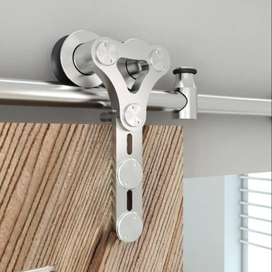 Stainless Steel Collection Strap Dual Wheel Rolling Door Hardware