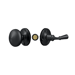 Deltana Storm Door Latch Round Tubular Lock, Black