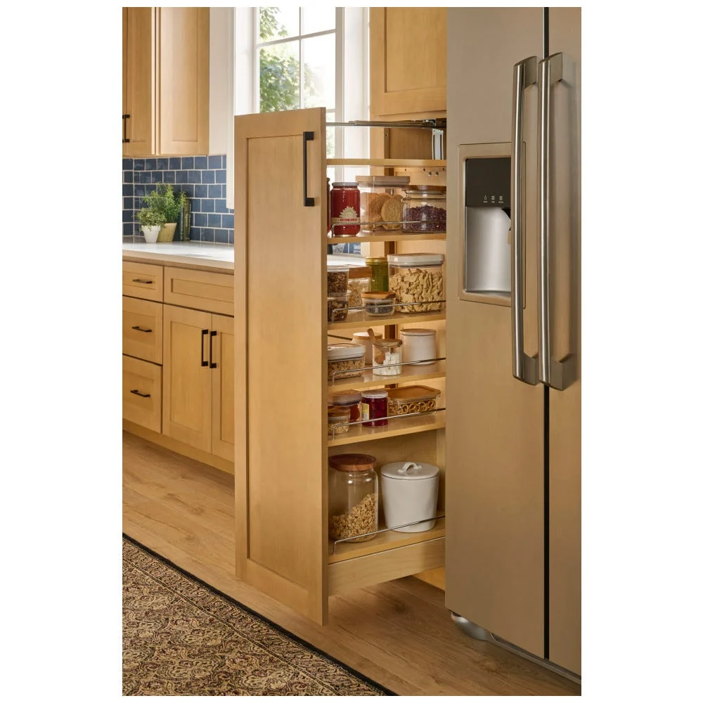 Hardware Resources Tall Wood Pantry Cabinet Pullout