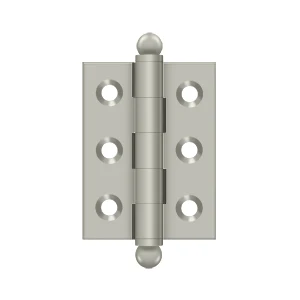 Deltana 2″ x 1.5″ Hinge With Ball Tips, Satin Nickel