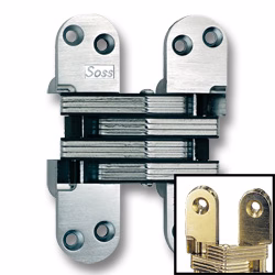 SOSS Hinge 220 Fire Rated 2″ Minimum Thickness, Satin Brass