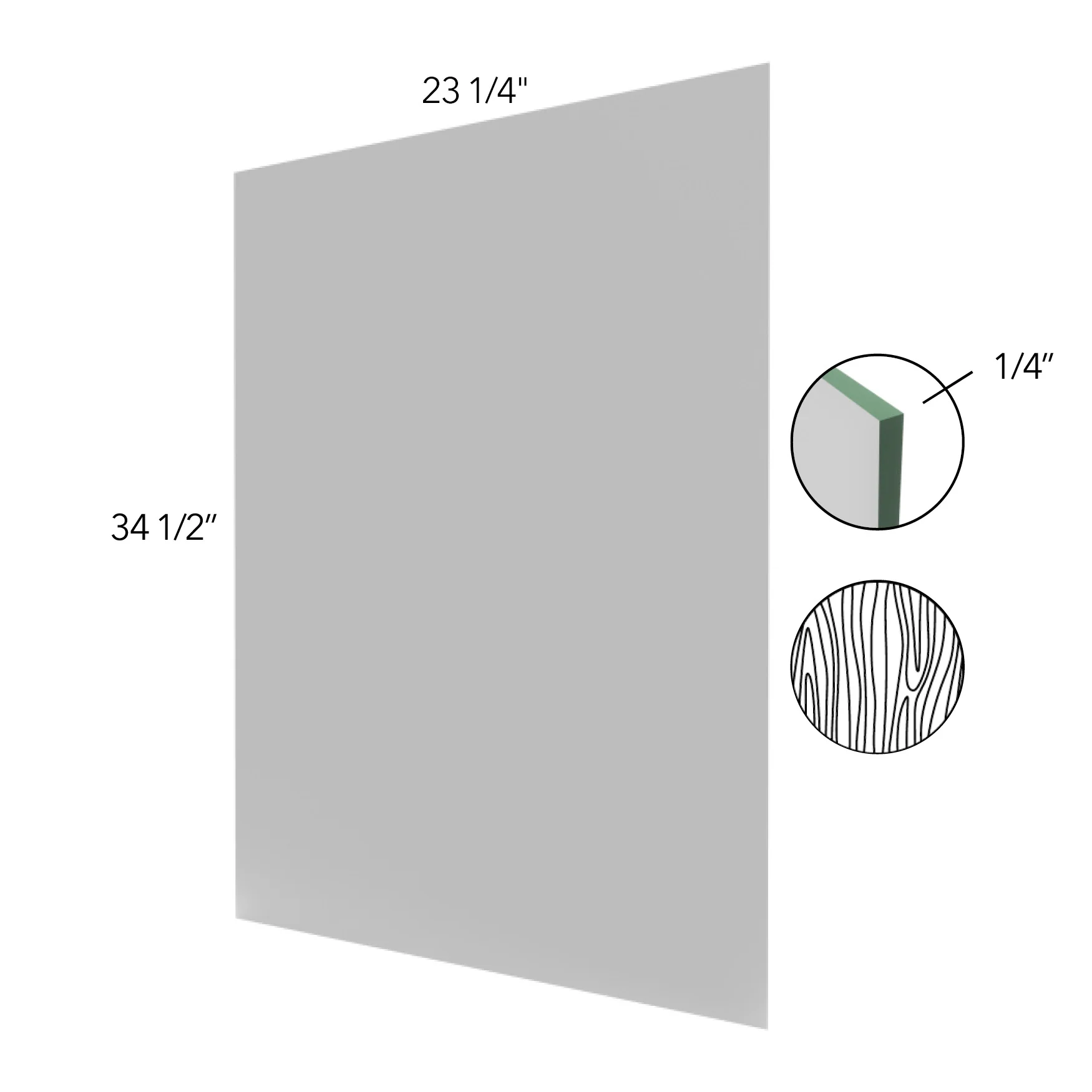 Base Skin 34-1/2 H X 24 D X 1/16 Th – Luxe Oak by Fabuwood