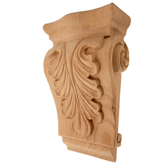 Low Profile Acanthus Corbel Rubberwood 4-1/2″ x 2″ x 7″