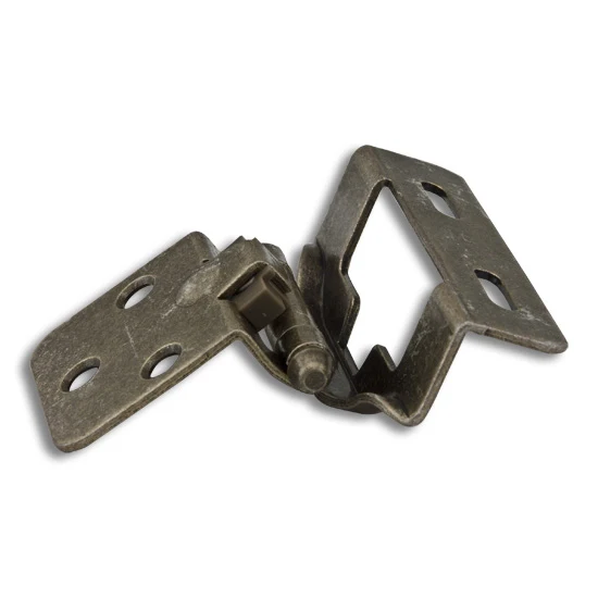 Hinge Partial Wrap 1/2″ Overlay Antique Brass