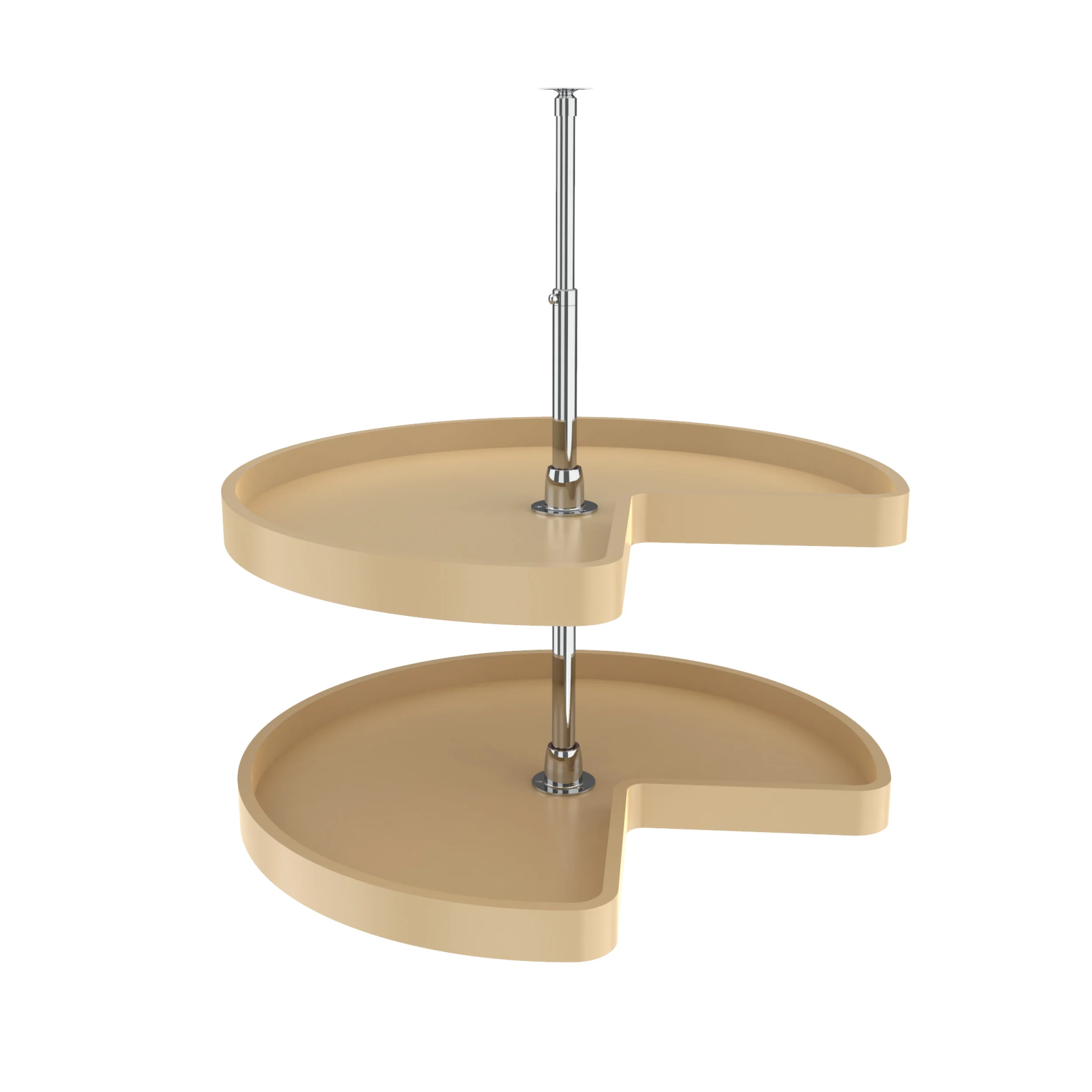 Rev-a-shelf Kidney Shape 2 Shelf Set Lazy Susan Set Polymer, 28″