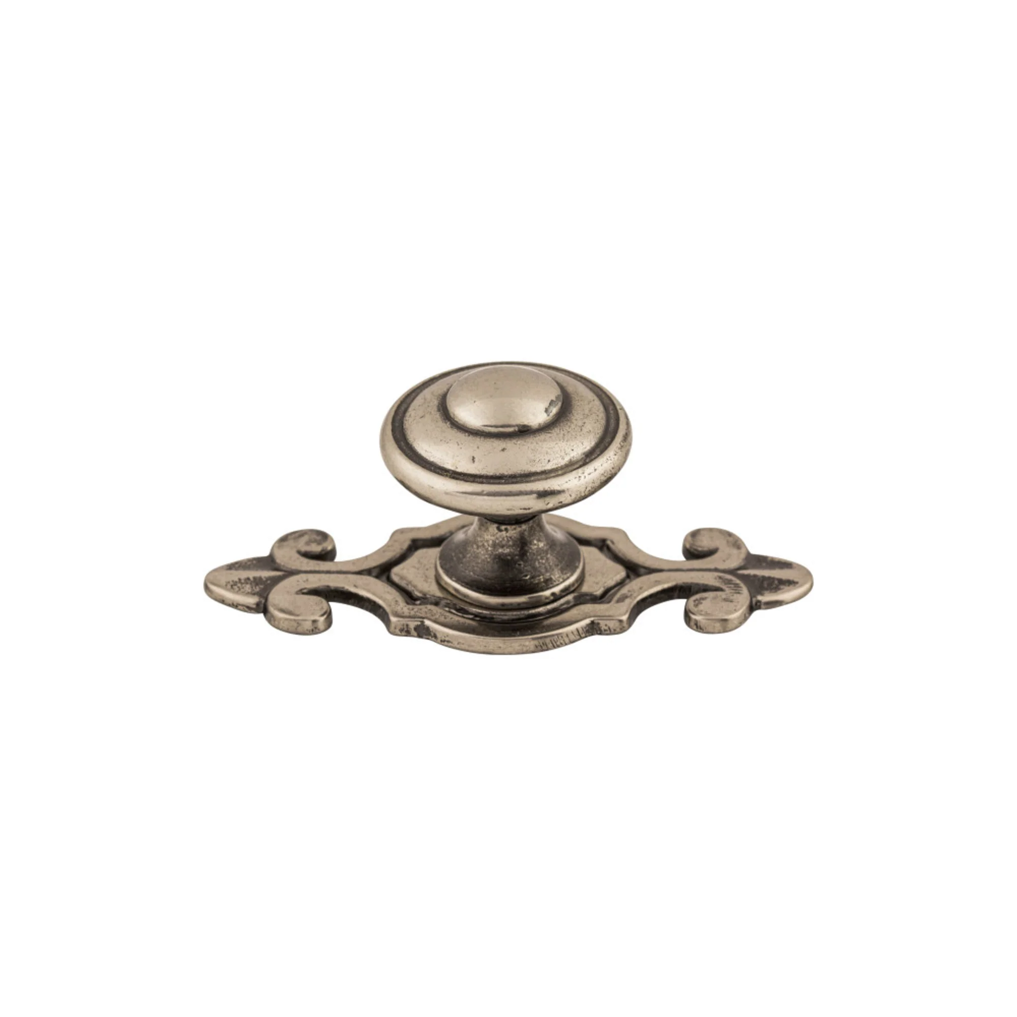 Top Knobs Britannia Knob Antique Pewter 1-1/4″ Diameter Canterbury Style